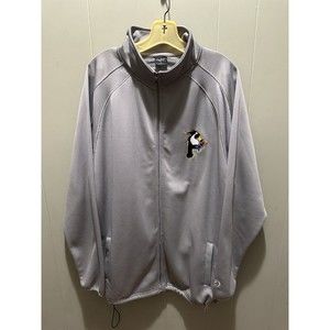 Vintage Pittsburgh Penguin Hockey Track Full Zip Sweater Men’s XL Gray Wolfe
